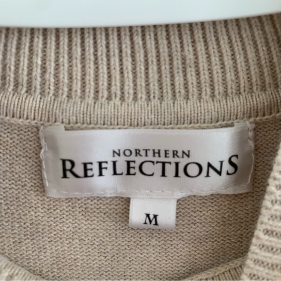 NORTHERN REFLECTIONS striped turtle neck, cream & orange - Picture 3 of 3